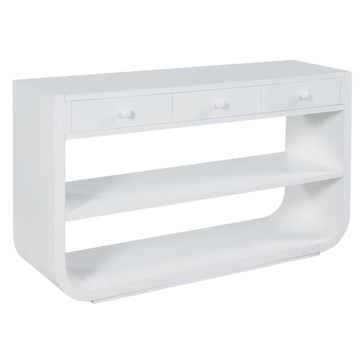 Console Table With 3 Soft Close Drawers & 2 Open Shelves by HouseOfZazla