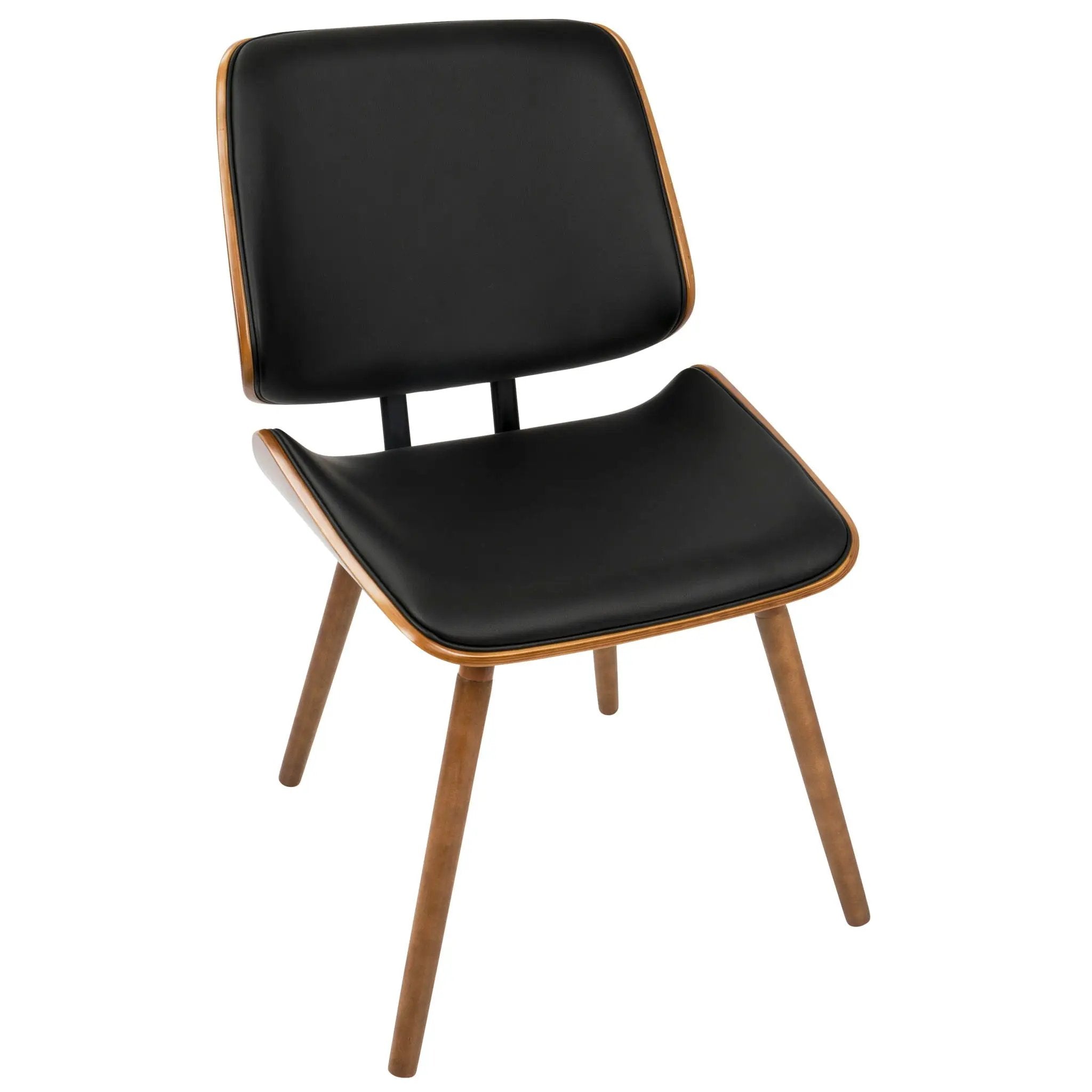 Lombardi - Mid-Century Modern Dining / Chair (Set of 2) - Walnut / Black by Unique Piece Furniture