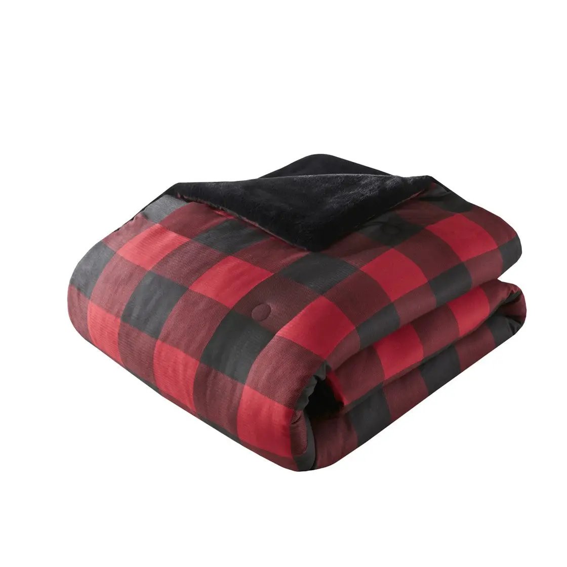 King/Cal King Faux Wool to Faux Fur Down Alternative Comforter Set by HouseOfZazla