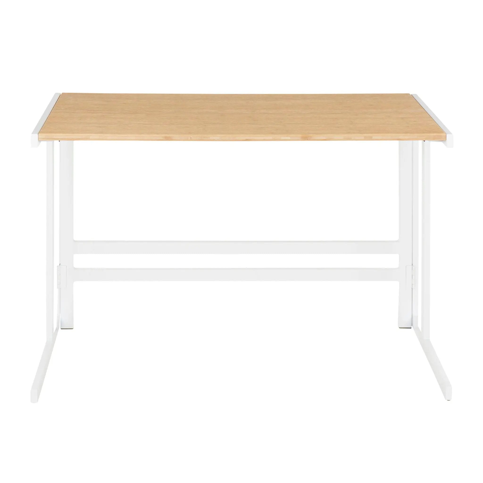 Roman - Industrial Office Desk - White / Natural by HouseOfZazla