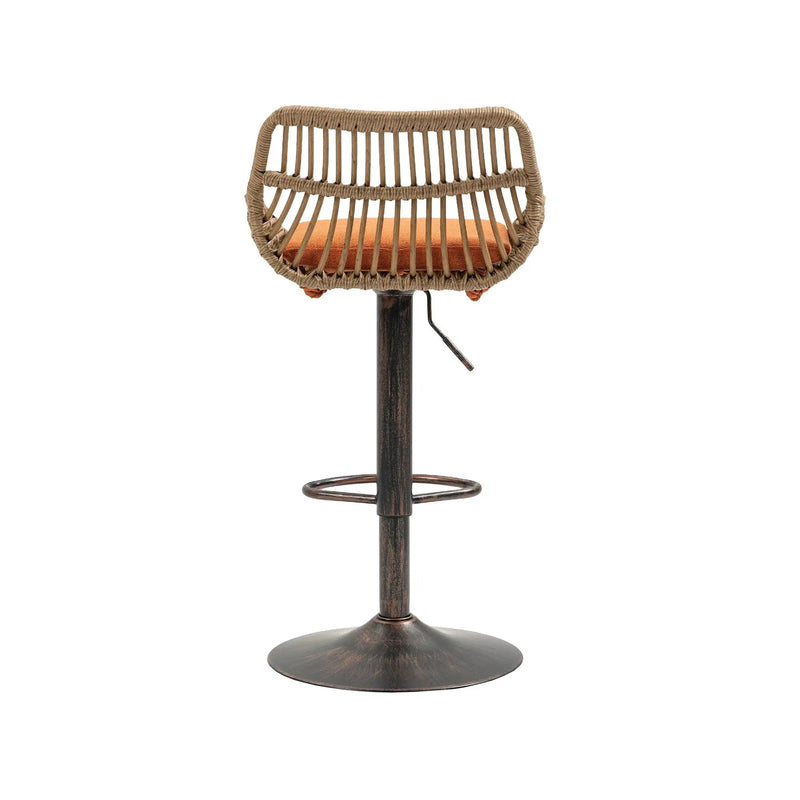 Modern Swivel Bar Stools Adjustable Counter Chairs With Footrest (Set of 2) by HouseOfZazla