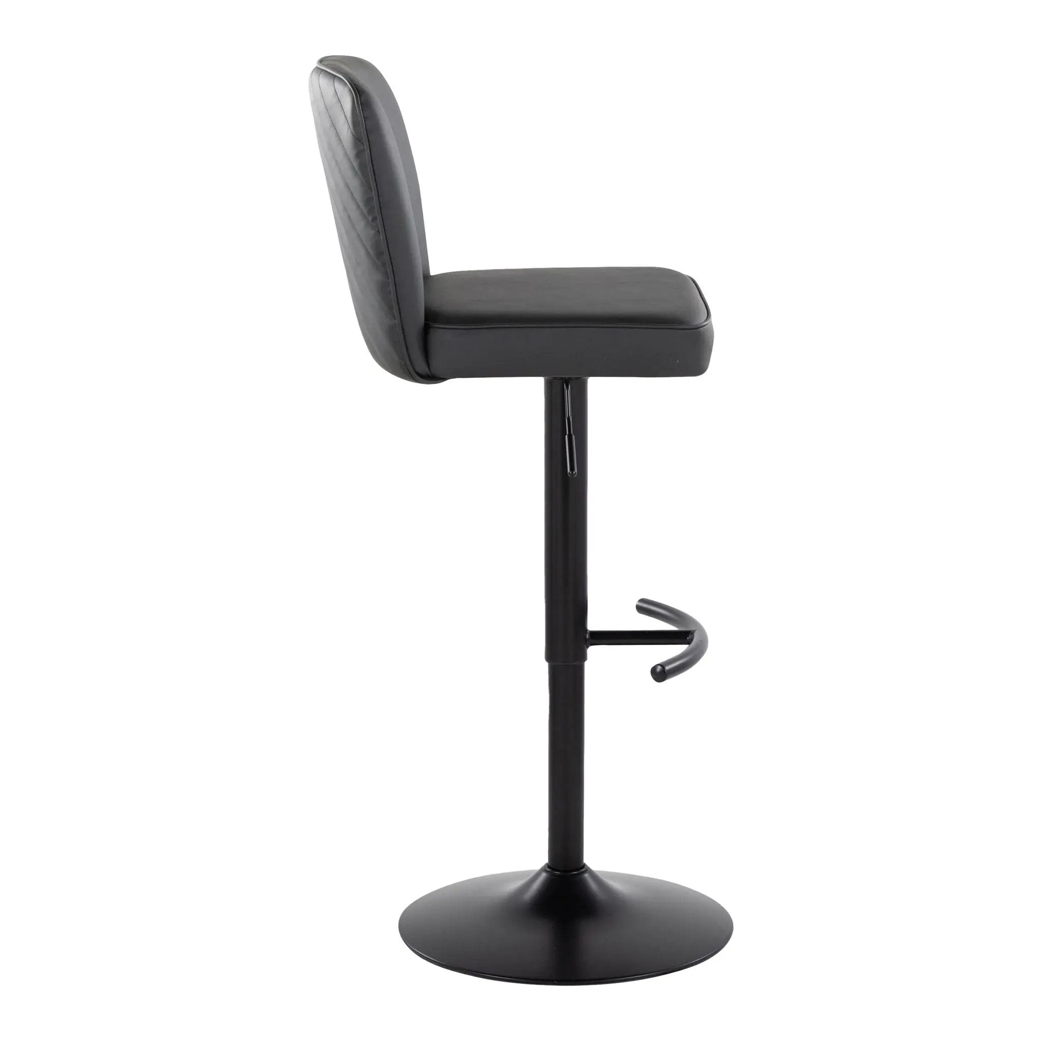 Henry - Contemporary Adjustable Barstool & Swivel With Rounded T Footrest (Set of 2) by Unique Piece Furniture