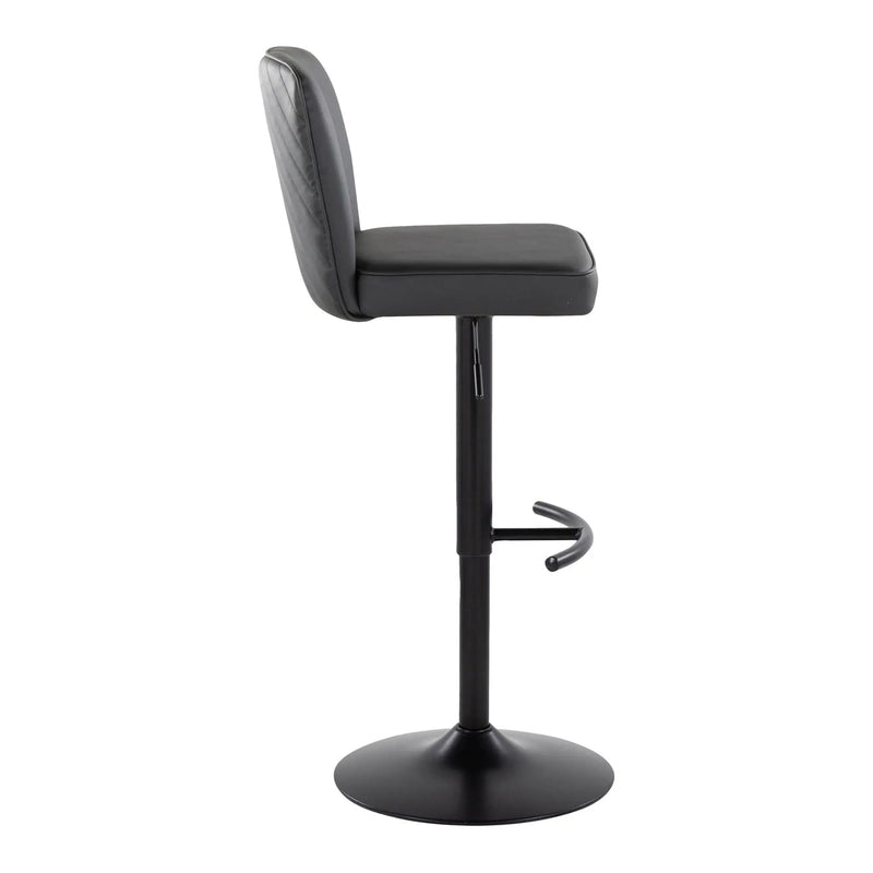 Henry - Contemporary Adjustable Barstool & Swivel With Rounded T Footrest (Set of 2) by HouseOfZazla