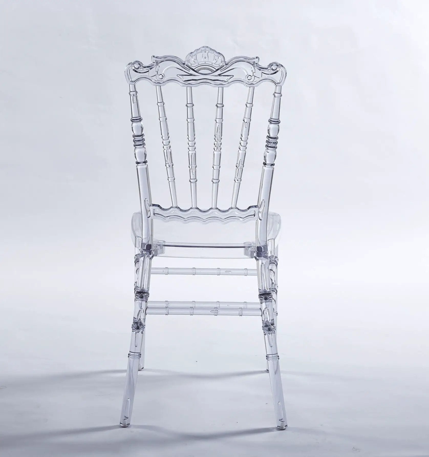Dining Chair With Plastic Seat, Welding Chair (Set of 4) - Transparent by Unique Piece Furniture
