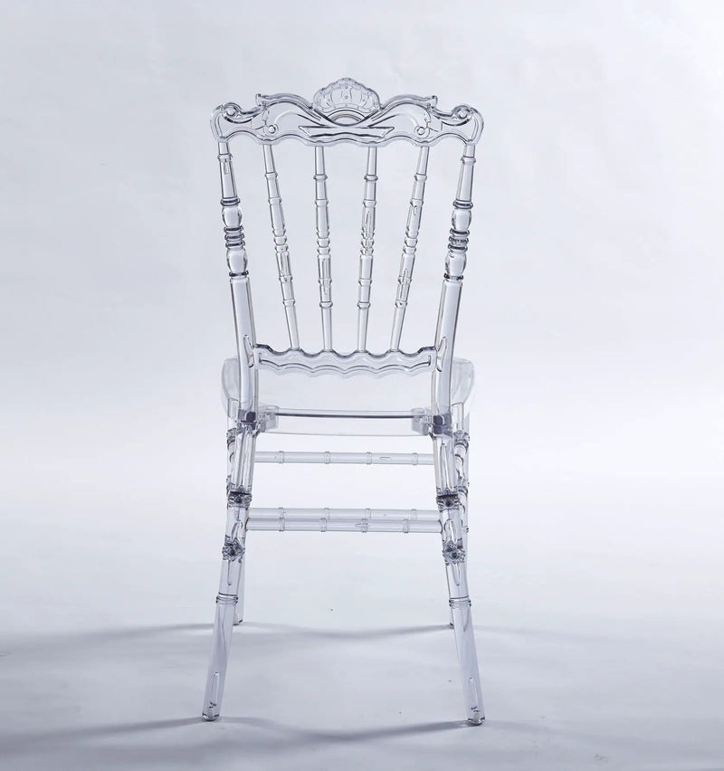 Dining Chair With Plastic Seat, Welding Chair (Set of 4) - Transparent by HouseOfZazla