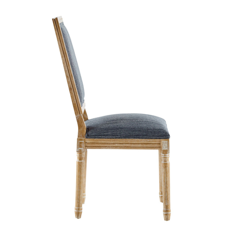 French Country Style Dining Chair With Upholstered Seating And Fluted Legs by HouseOfZazla