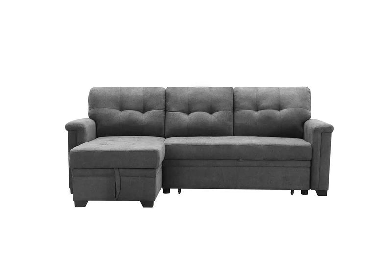 Ashlyn - Reversible Sleeper Sectional Sofa With Storage Chaise, USB Charging Ports And Pocket by HouseOfZazla