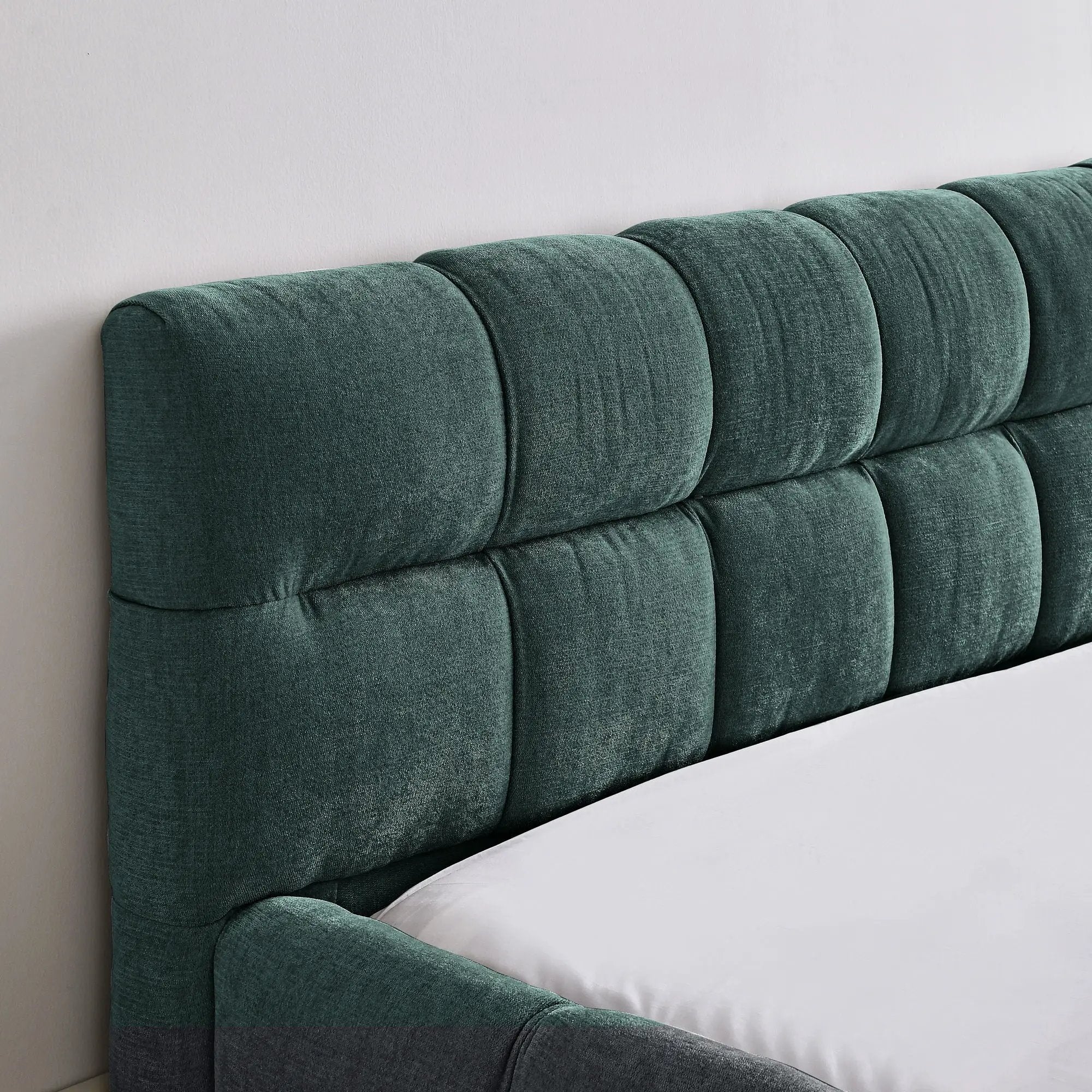 Modern Platform Bed Frame With Thick Fabric by Unique Piece Furniture
