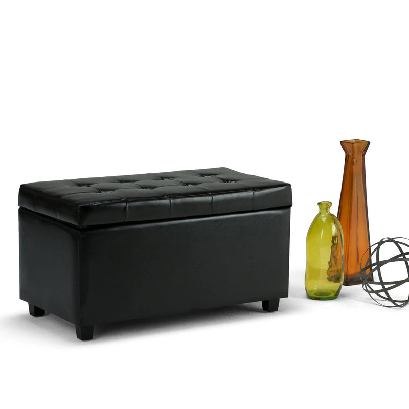 Cosmopolitan - Storage Ottoman - Midnight Black by Unique Piece Furniture