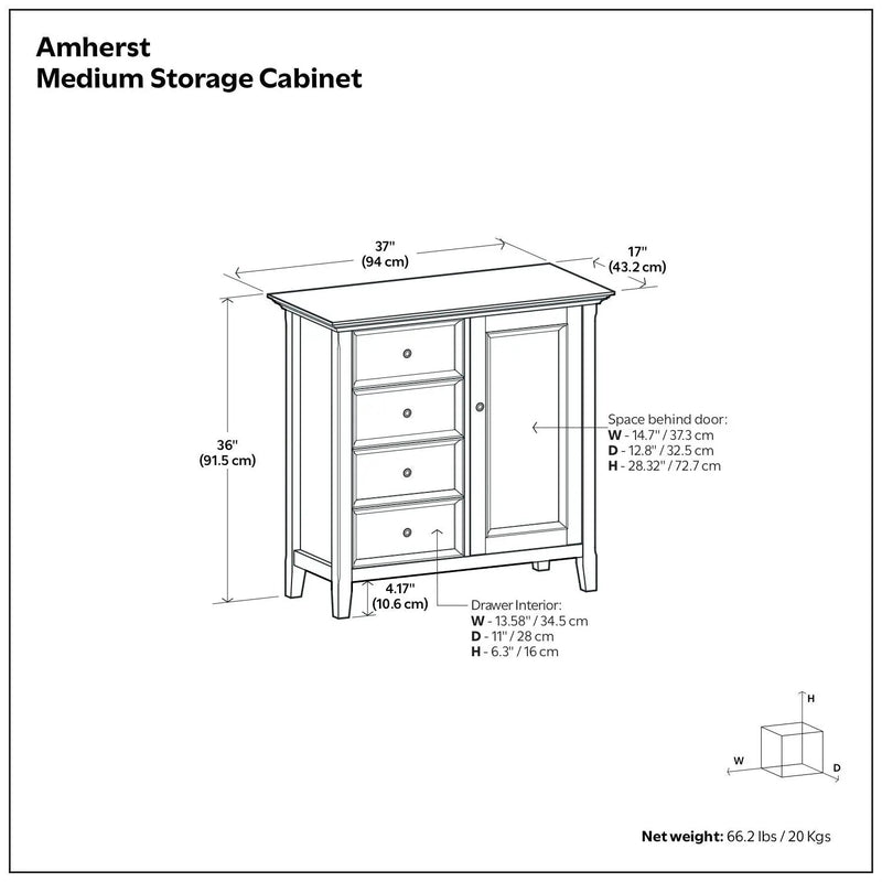 Amherst - Handcrafted Medium Storage Cabinet by HouseOfZazla