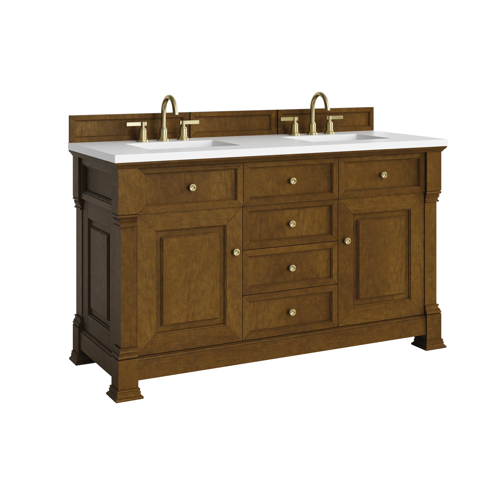 James Martin Brookfield 60" Double Bathroom Vanity, Honey Oak, view 29
