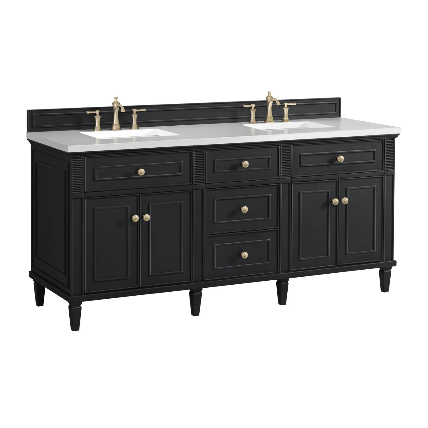 James Martin Lorelai 72" Double Bathroom Vanity, Black Onyx, view 38