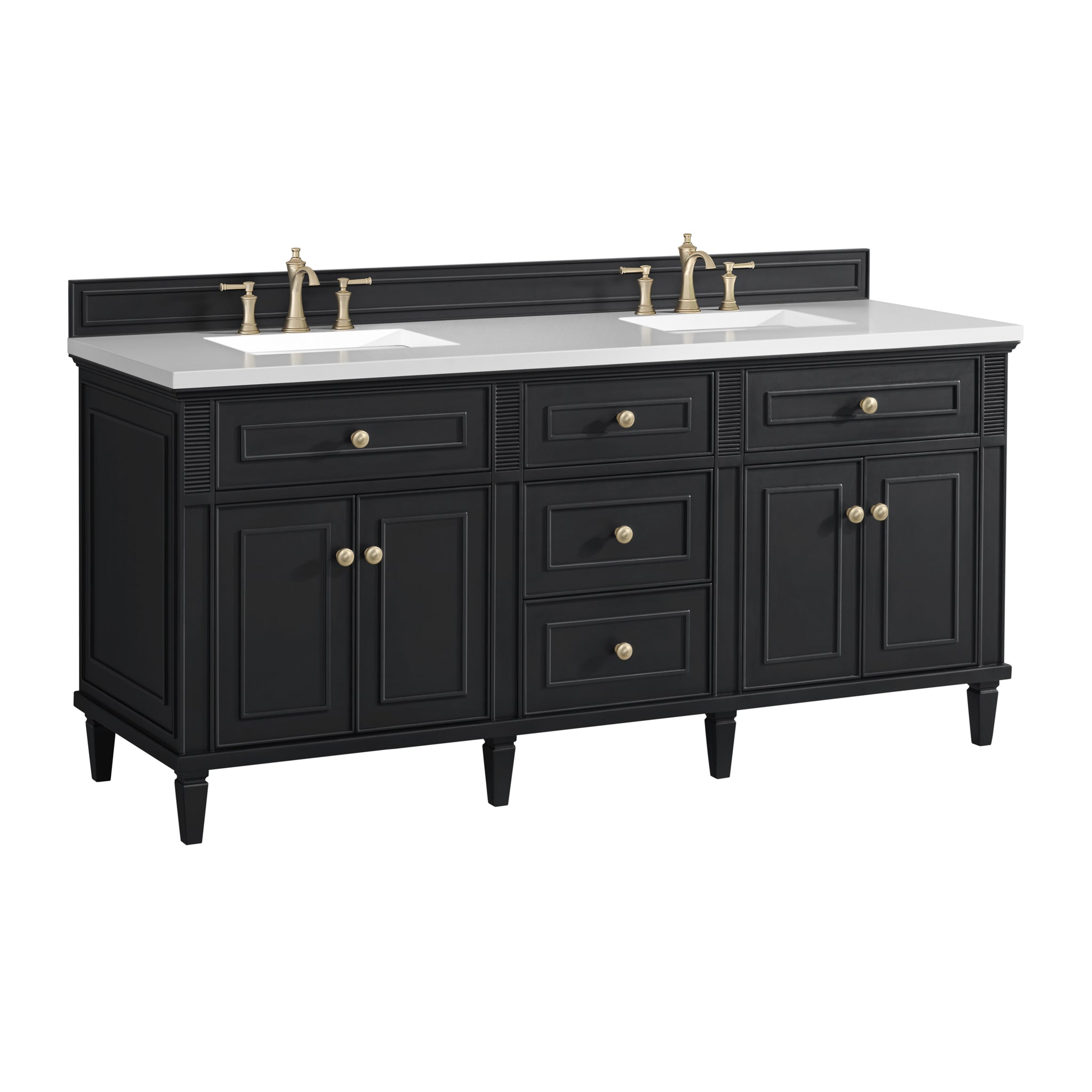 James Martin Lorelai 72" Double Bathroom Vanity, Black Onyx, view 38