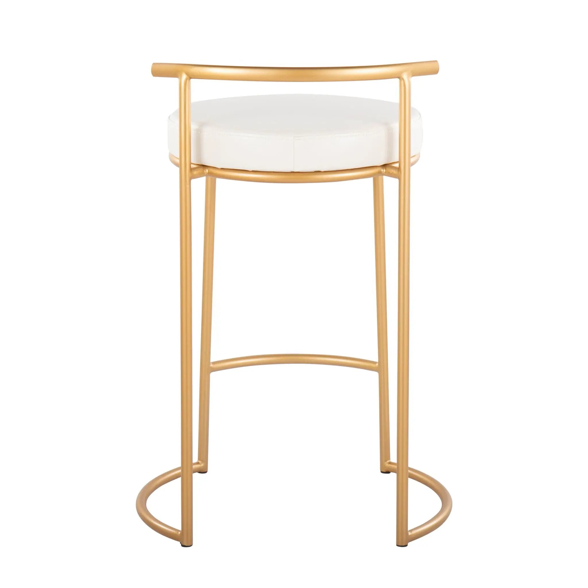 Fuji - Round Contemporary Fixed Height Counter Stool (Set of 2) by Unique Piece Furniture