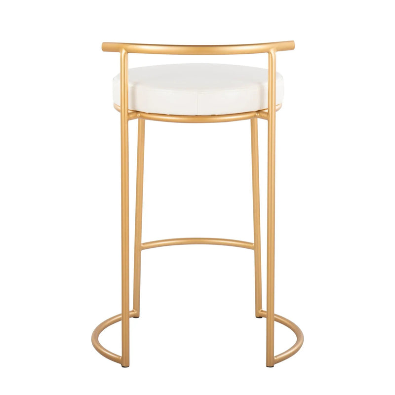 Fuji - Round Contemporary Fixed Height Counter Stool (Set of 2) by HouseOfZazla