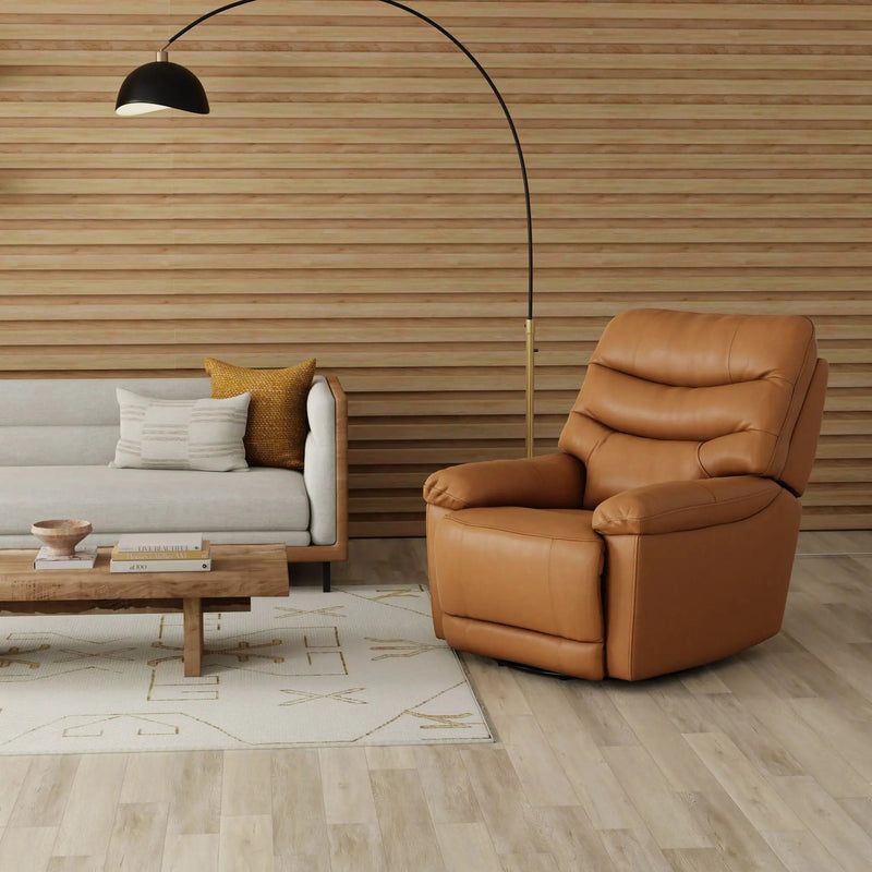 Oslo Antelope - Swivel Glider Recliner With Manual Footrest by Unique Piece Furniture