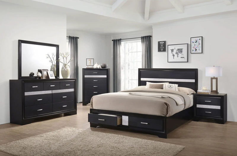 Miranda 5-piece Queen Bedroom Set Black by Unique Piece Furniture