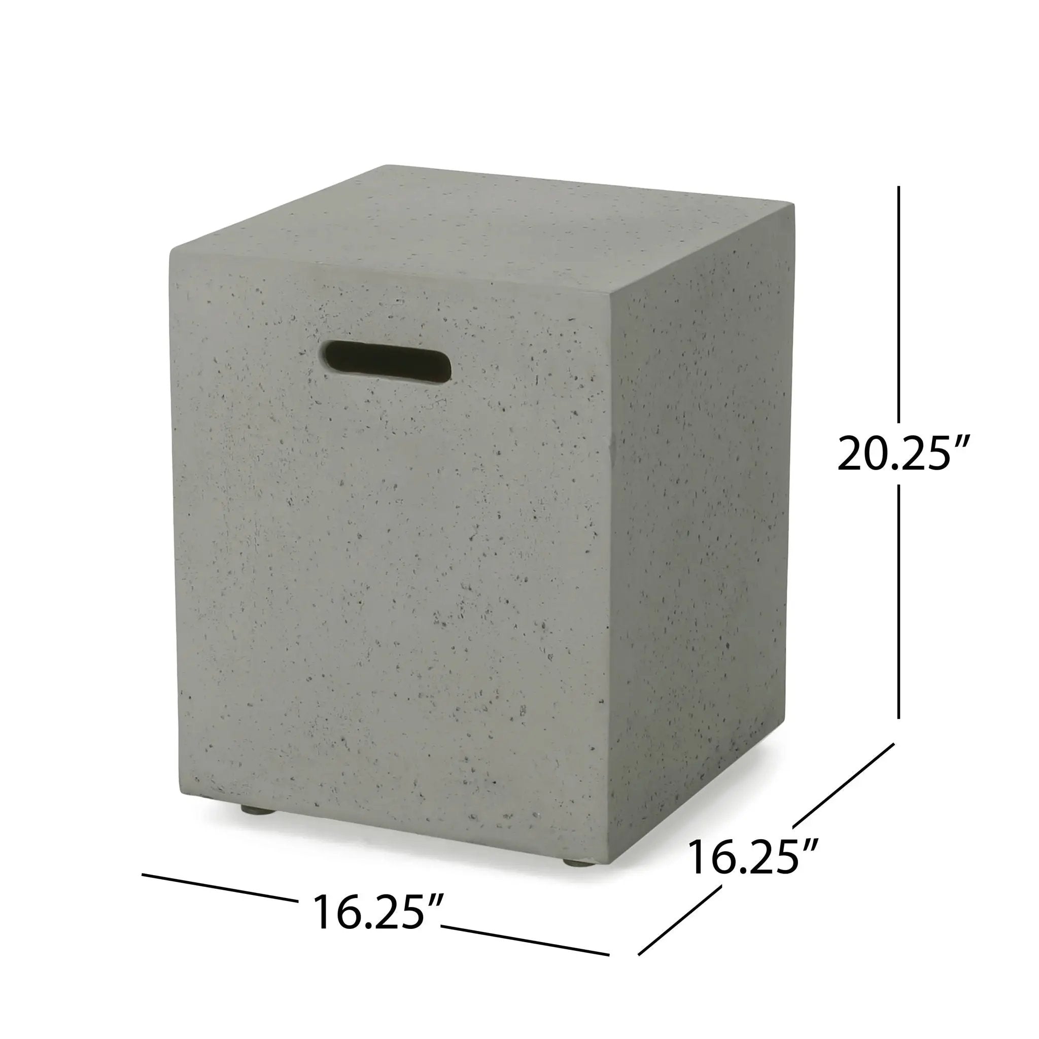 Modern Tank Holder Side Table With Smooth Concrete Surface by HouseOfZazla