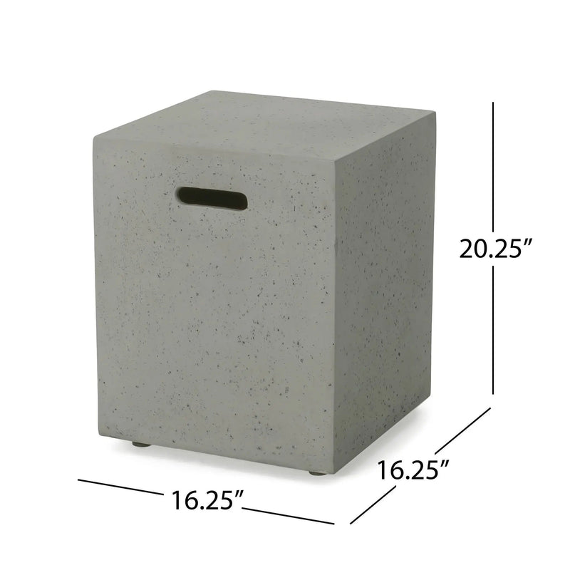 Modern Tank Holder Side Table With Smooth Concrete Surface by HouseOfZazla