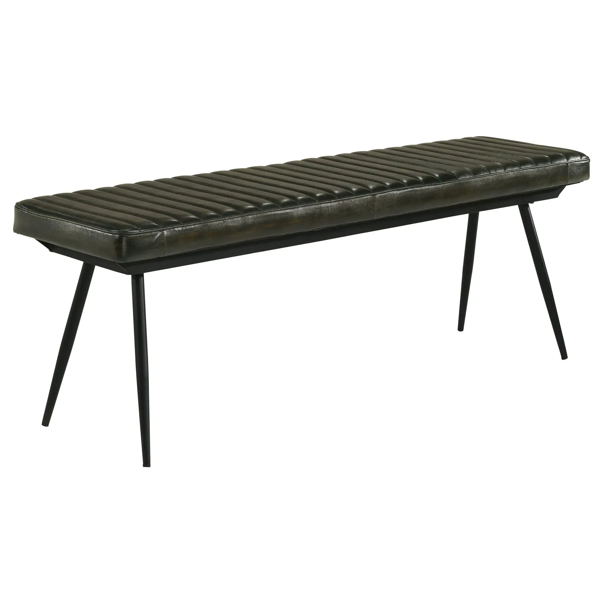 Misty Leather Upholstered Dining Bench Antique Espresso by Unique Piece Furniture
