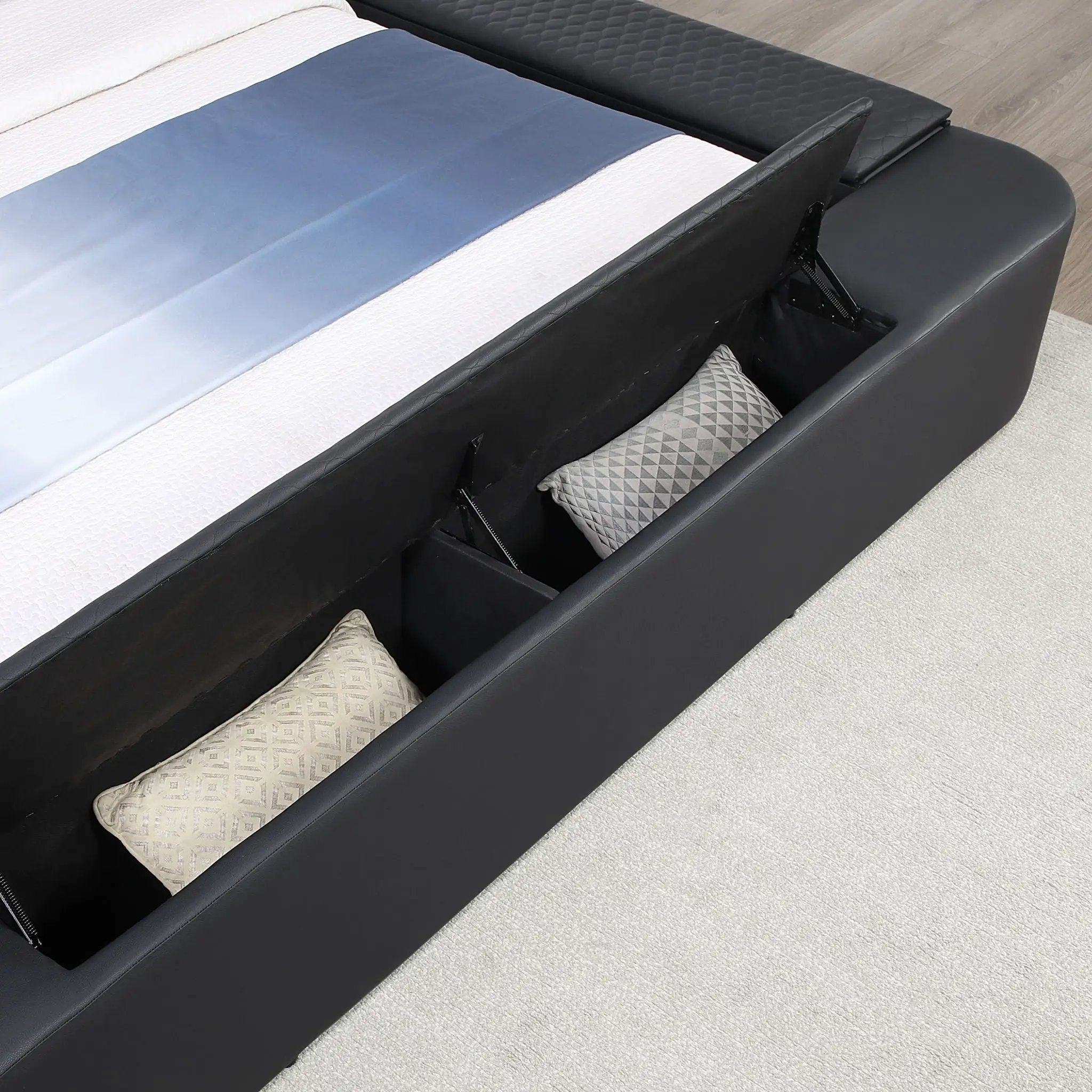 Zoya - Smart Multifunctional Bed, Built In Bluetooth Speakers, USB Charging by HouseOfZazla