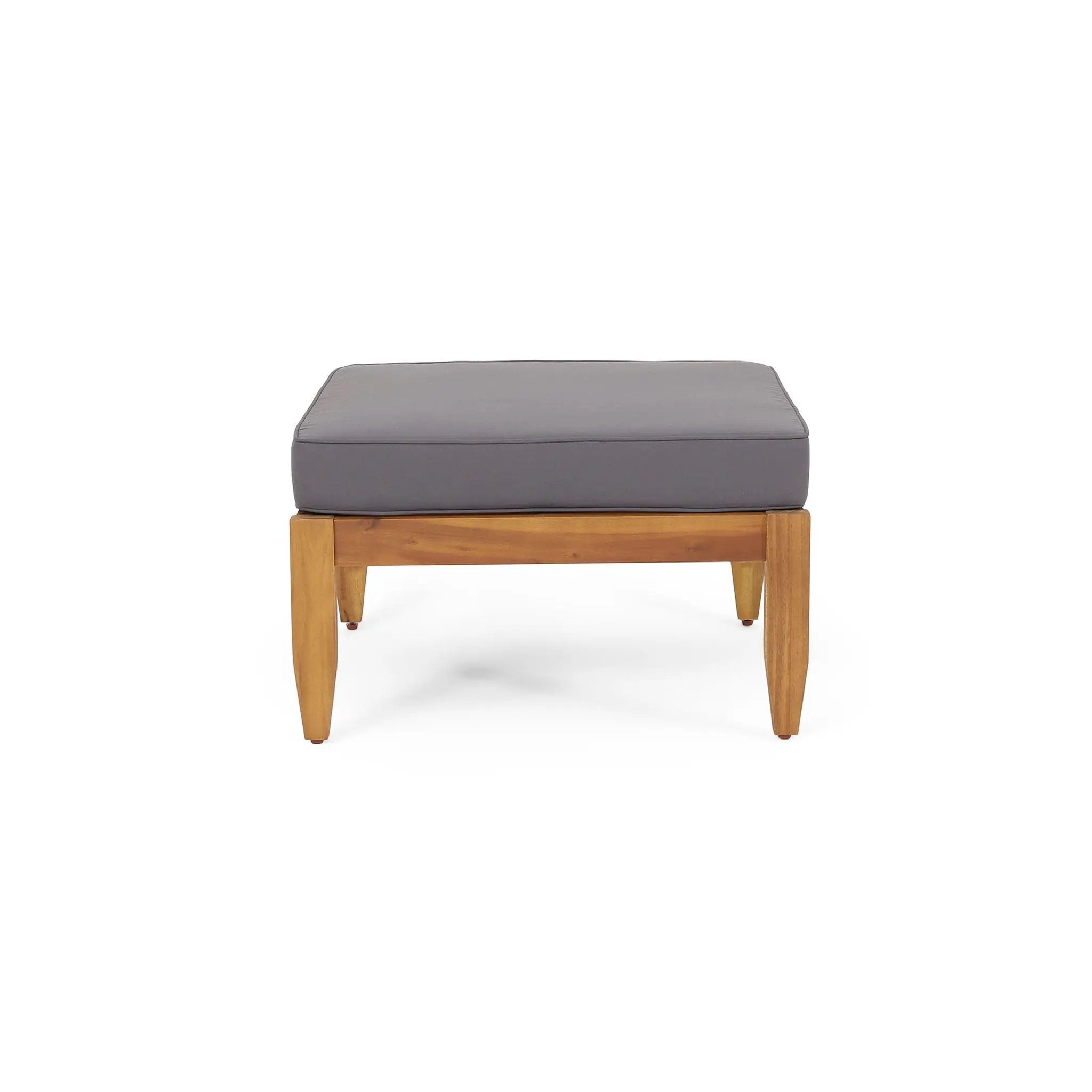 Bianca - Outdoor 3 Seater Sofa Chat Set With Ottoman - Teak by HouseOfZazla