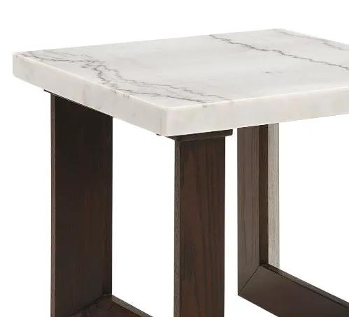 Edwyn - Natural Marble Top End Table by Unique Piece Furniture