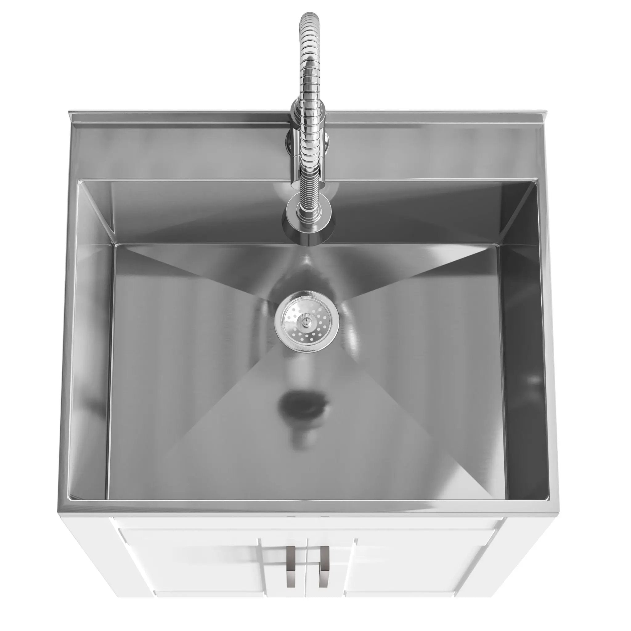 Hennessy - Deluxe Laundry Cabinet With Faucet And Stainless Steel Sink by HouseOfZazla