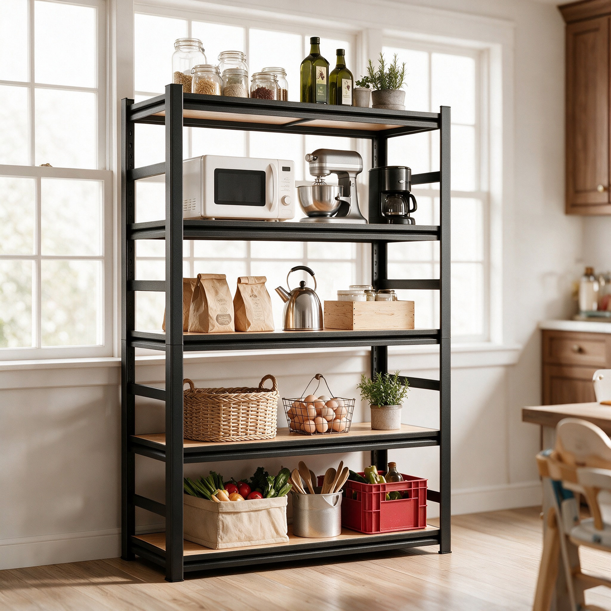 63-Inch Height Storage Shelving Unit with Adjustable Shelves by HouseOfZazla