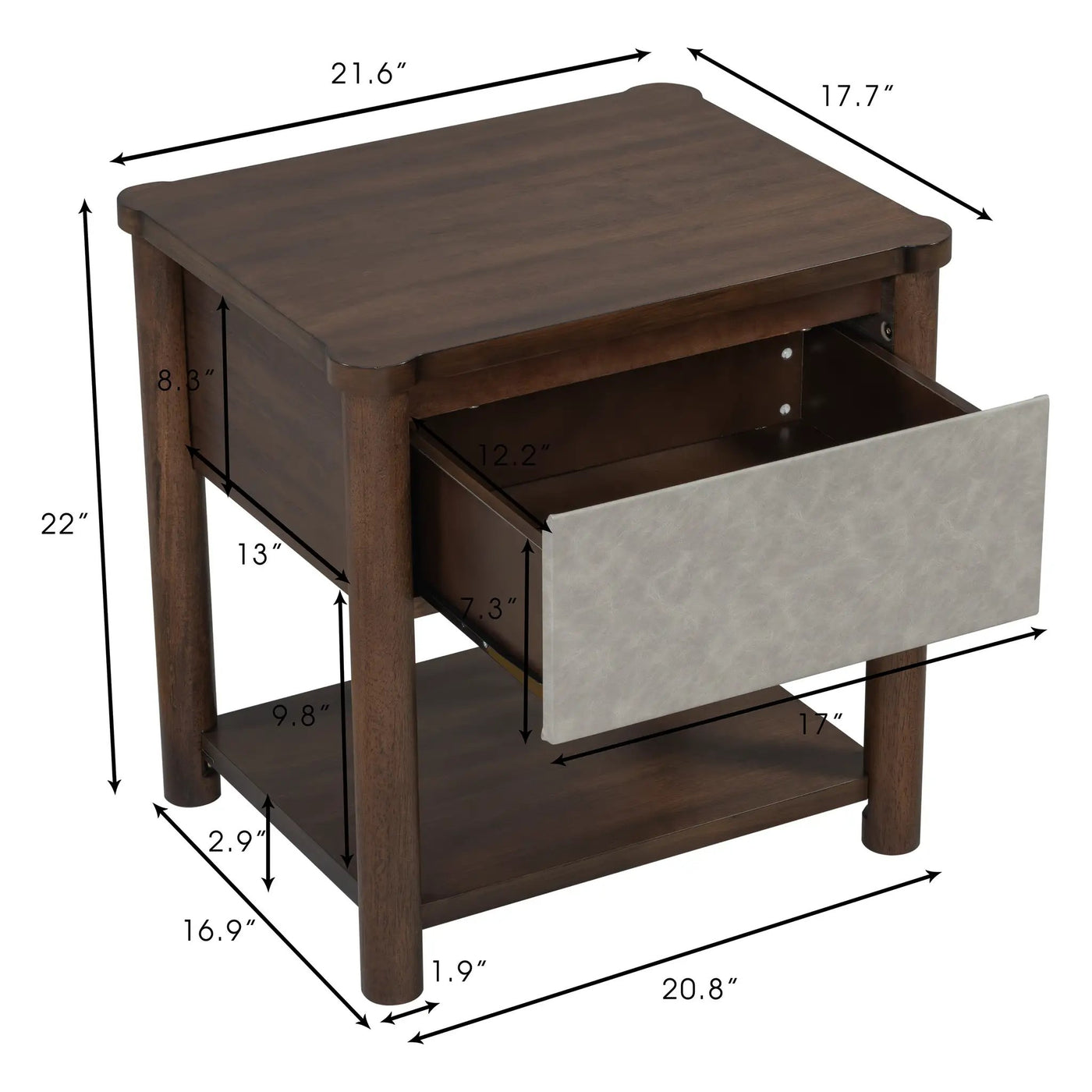Modern Queen Bed Frame Set with 2 Nightstands by HouseOfZazla