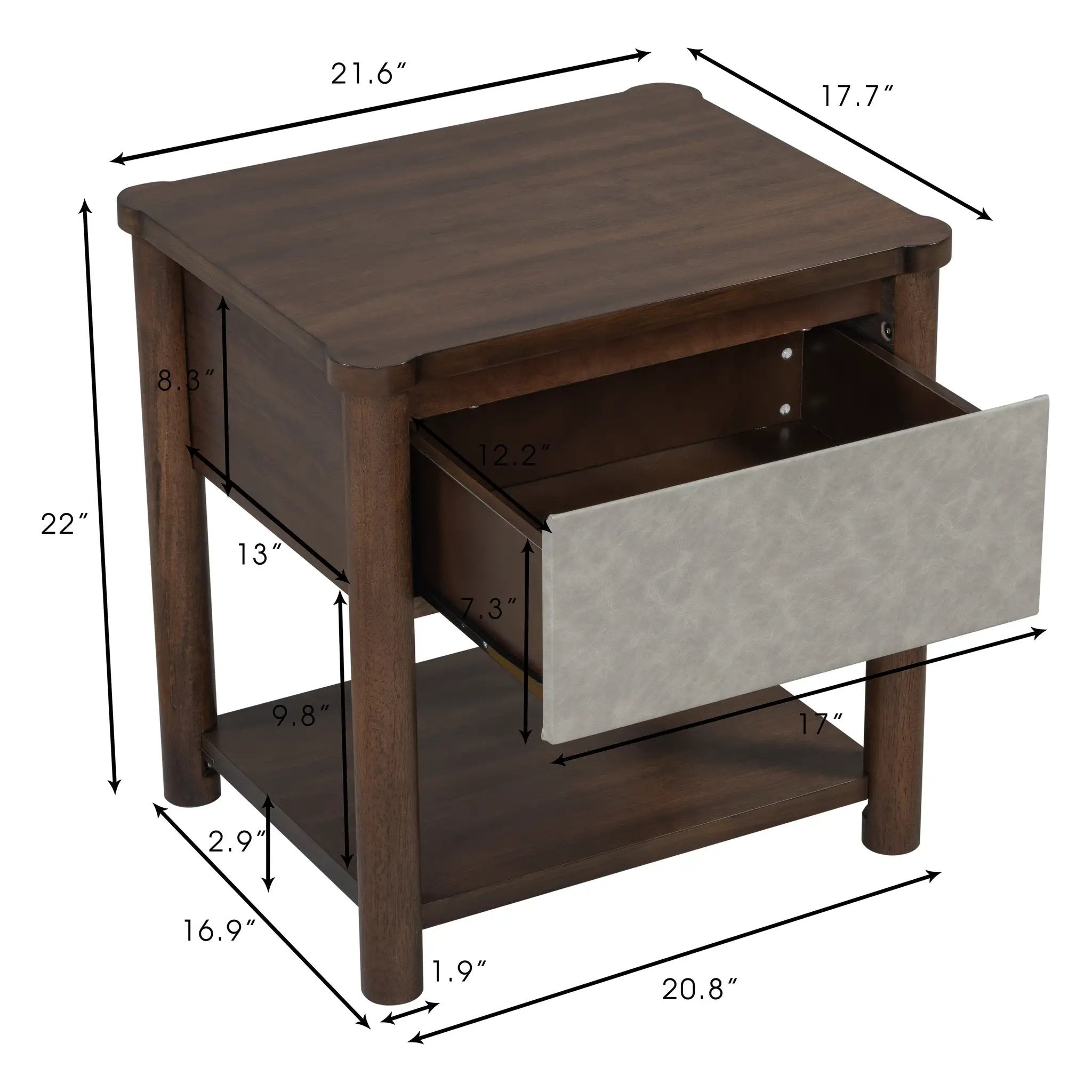 Modern Queen Bed Frame Set with 2 Nightstands by HouseOfZazla