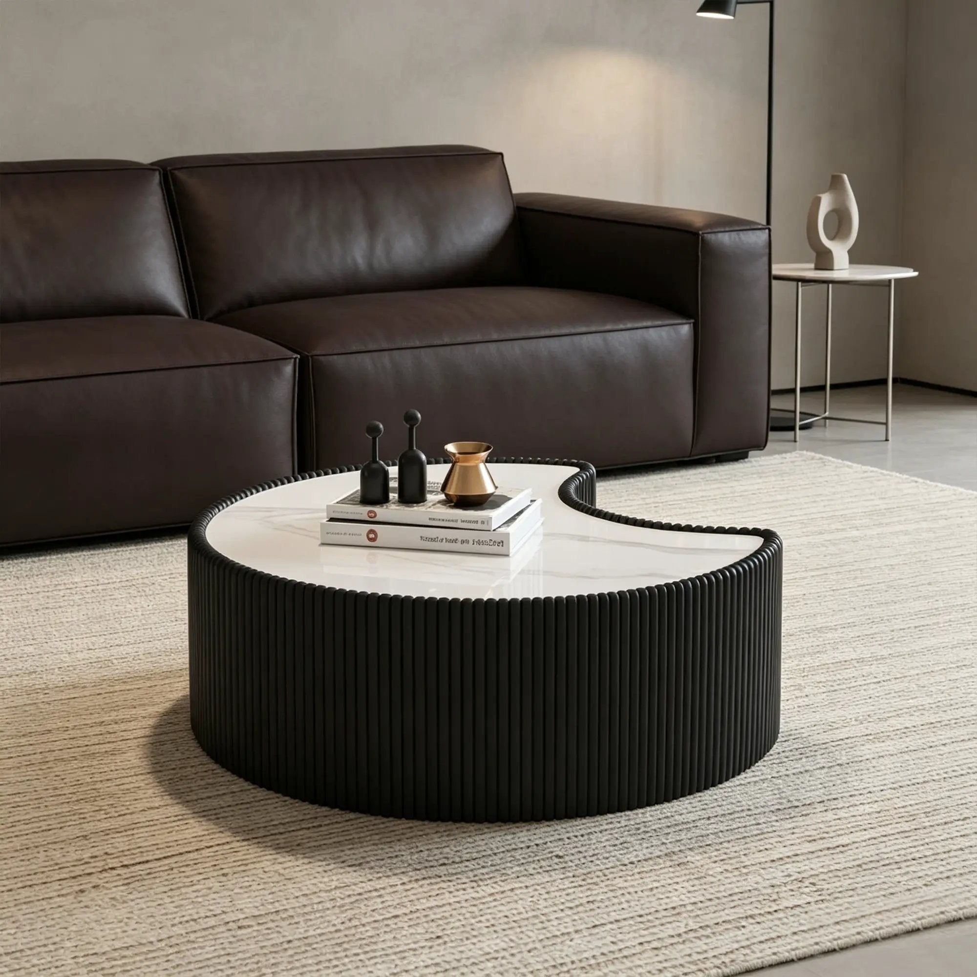 Light Sintered Stone Top Coffee Table by HouseOfZazla