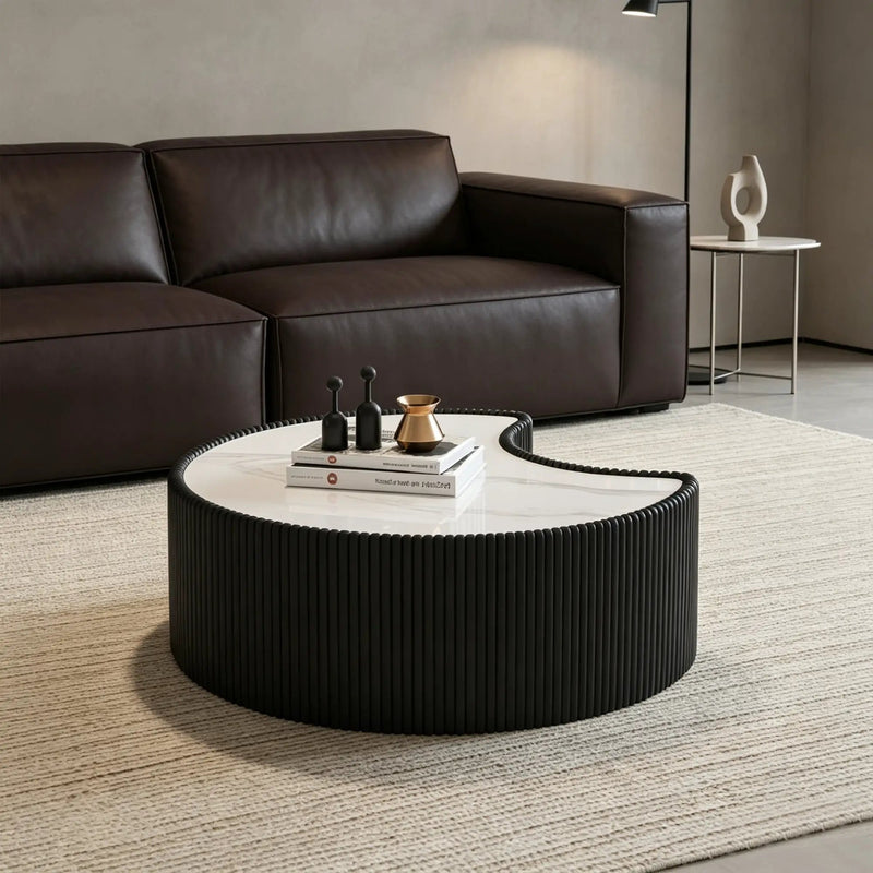 Light Sintered Stone Top Coffee Table by HouseOfZazla