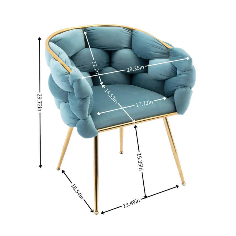 Luxury Modern Simple Leisure Single Sofa Chair Bedroom Lazy Person Household Dresser Stool Manicure Table Back Chair by Unique Piece Furniture