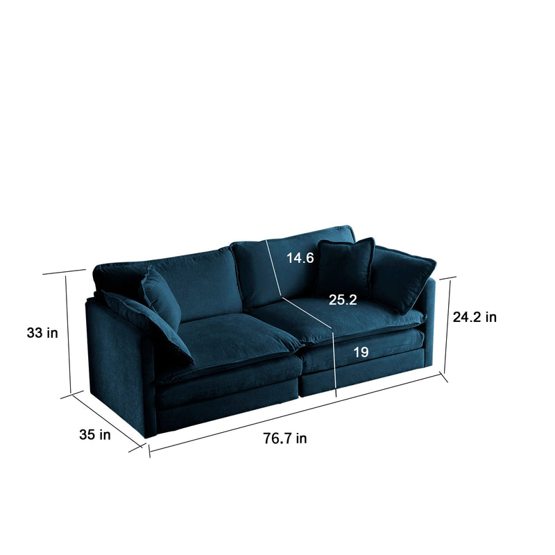 Modern Fabric Loveseat Sofa Couch for Living Room by HouseOfZazla