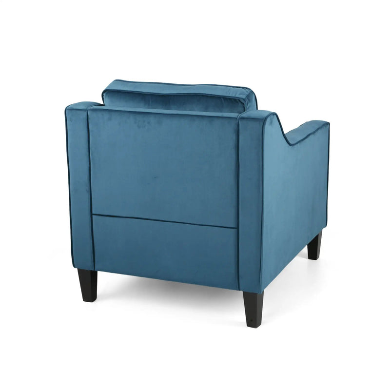 Blue Velvet Upholstered Club Chair by HouseOfZazla