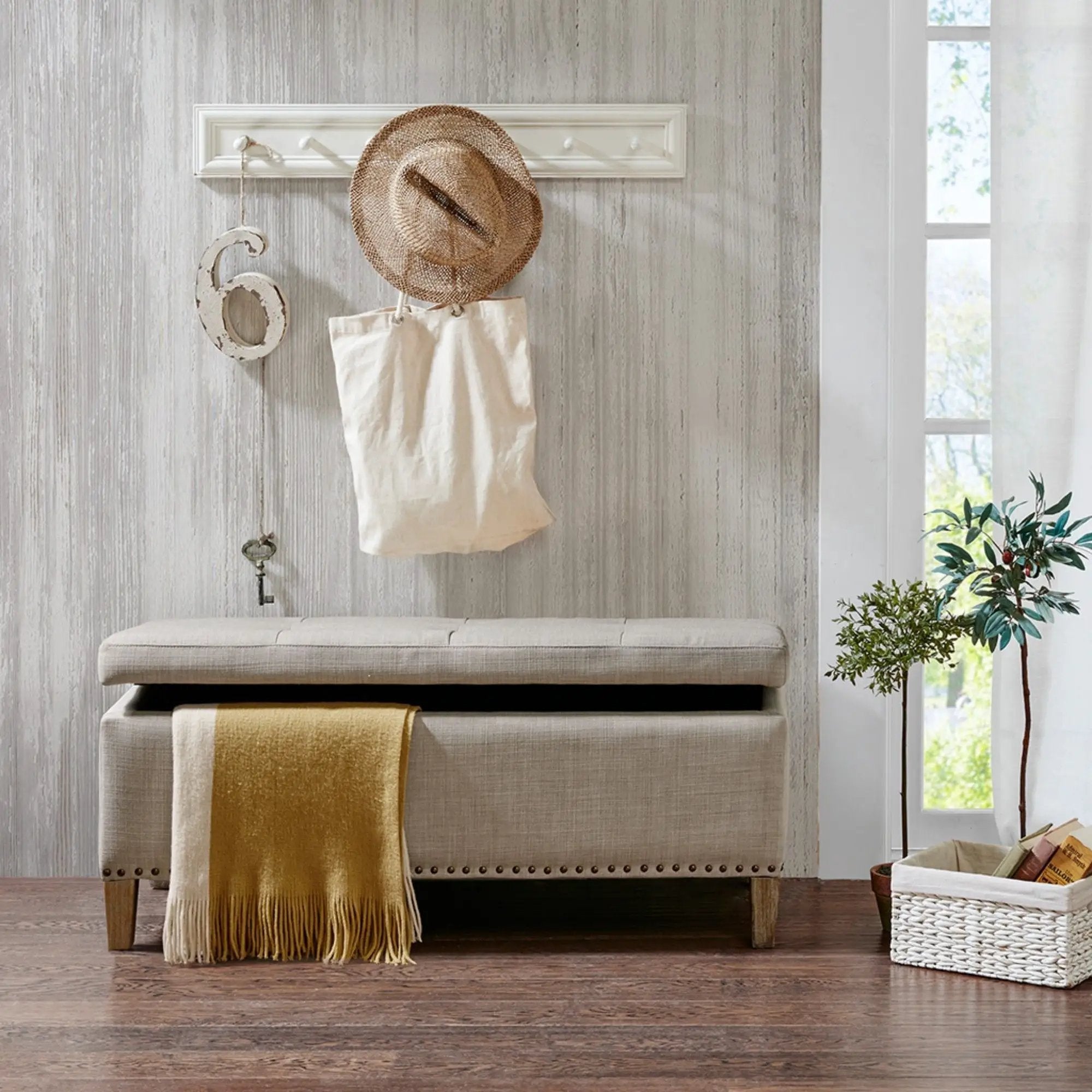 Modern Tufted Top Soft Close Storage Bench by Unique Piece Furniture