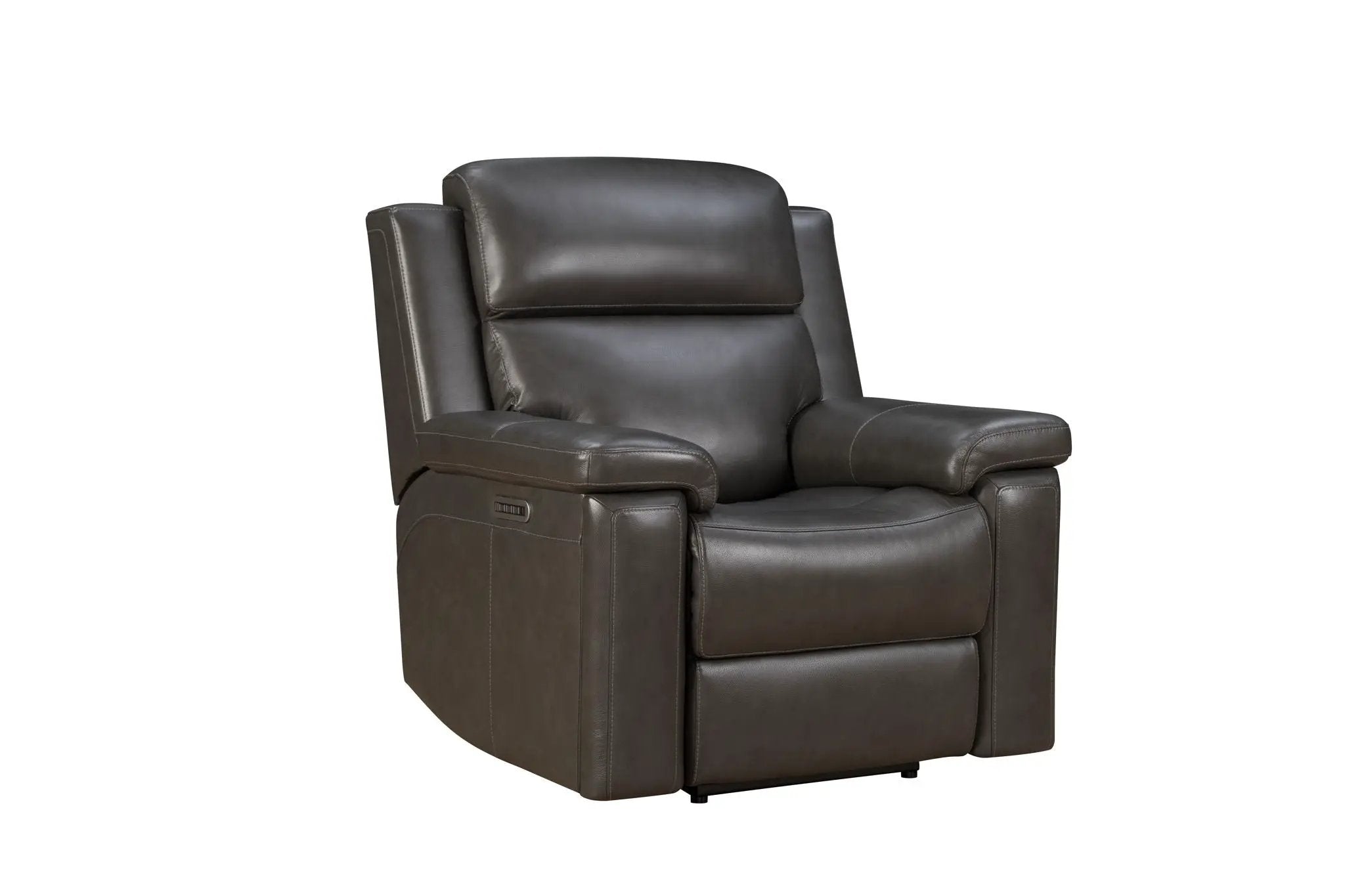 Leon - Power Recliner With Power Headrest, Power Lumbar, Heat And Massage - Smokey Gray by Unique Piece Furniture