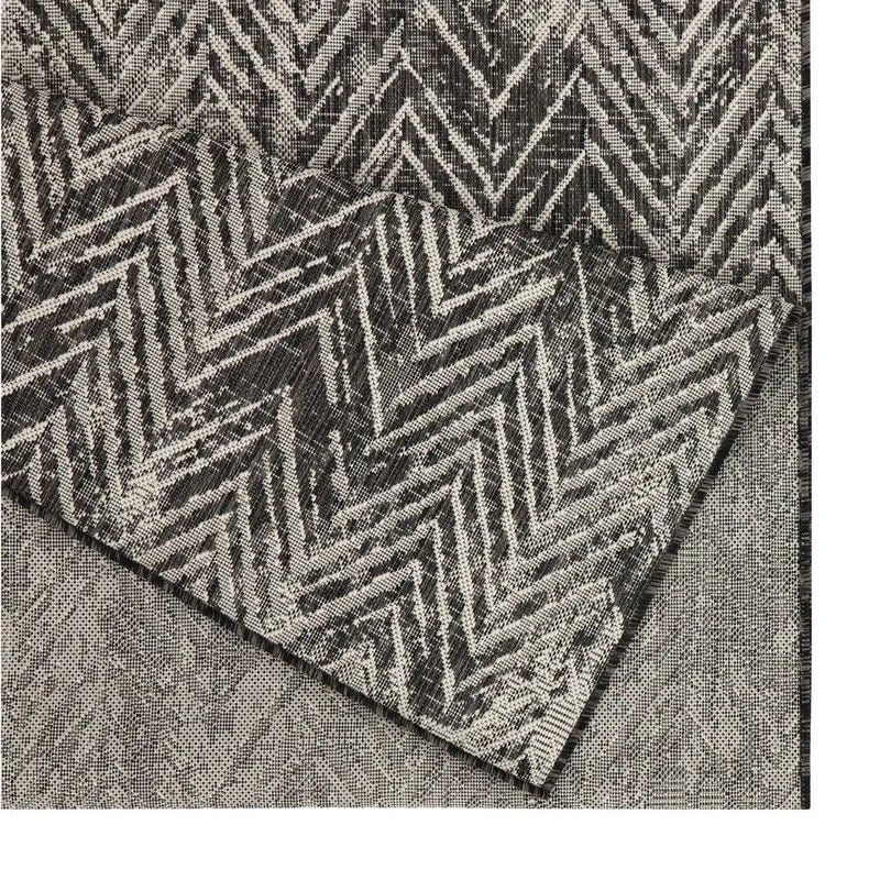 Sunshine - 5'3" X 7'3" Indoor & Outdoor Area Rug - Anthracite by Unique Piece Furniture