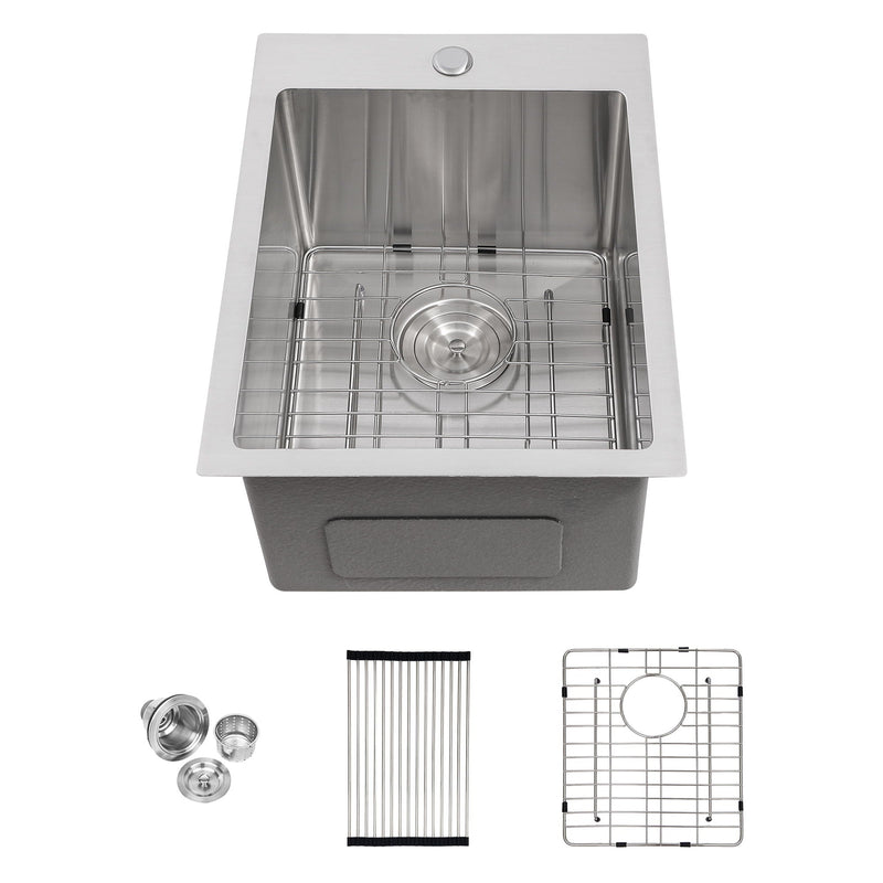 Stainless Steel Drop In Kitchen Sink, Topmount by HouseOfZazla