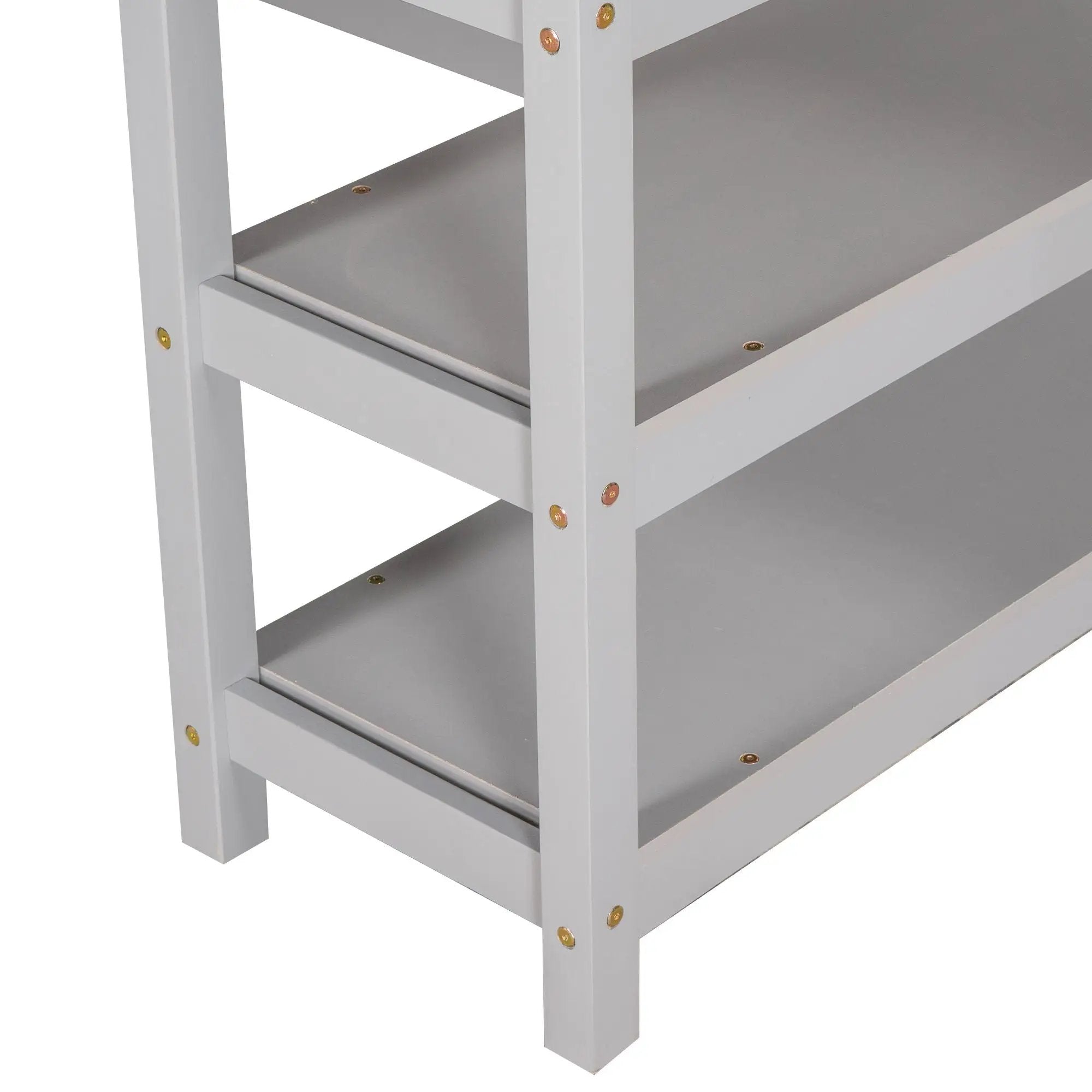 Loft Bed With Storage Shelves And Under Bed Desk by Unique Piece Furniture