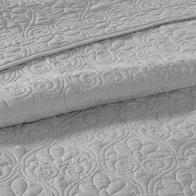 Reversible Quilt Set Grey King/Cal King by HouseOfZazla