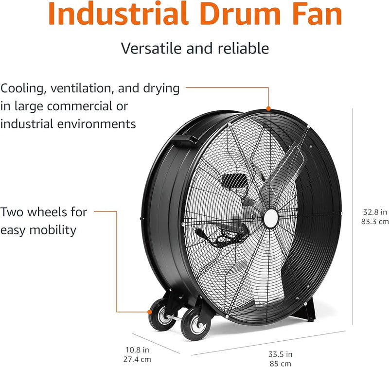 30In. High Velocity Drum Fan by HouseOfZazla