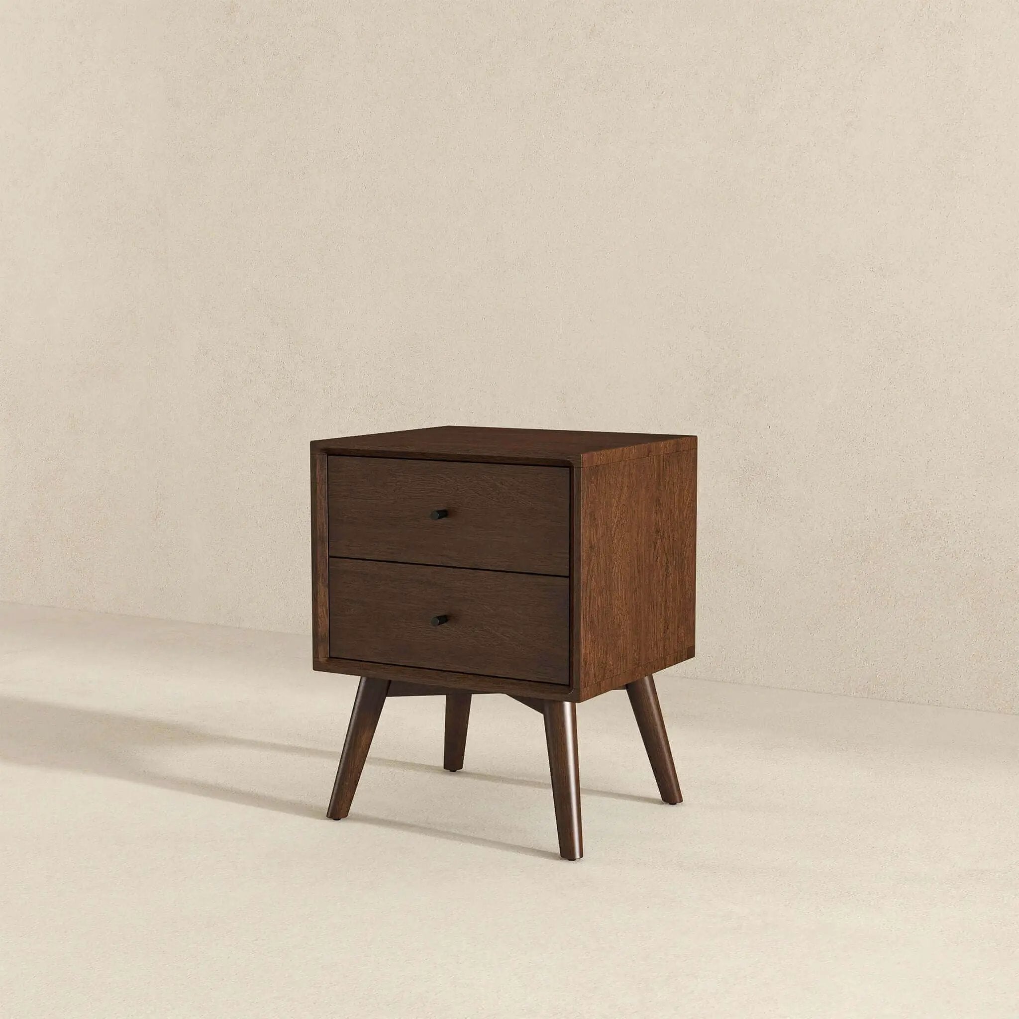 Caroline - Mid-Century Modern Style Night Stand 2 Drawer by HouseOfZazla