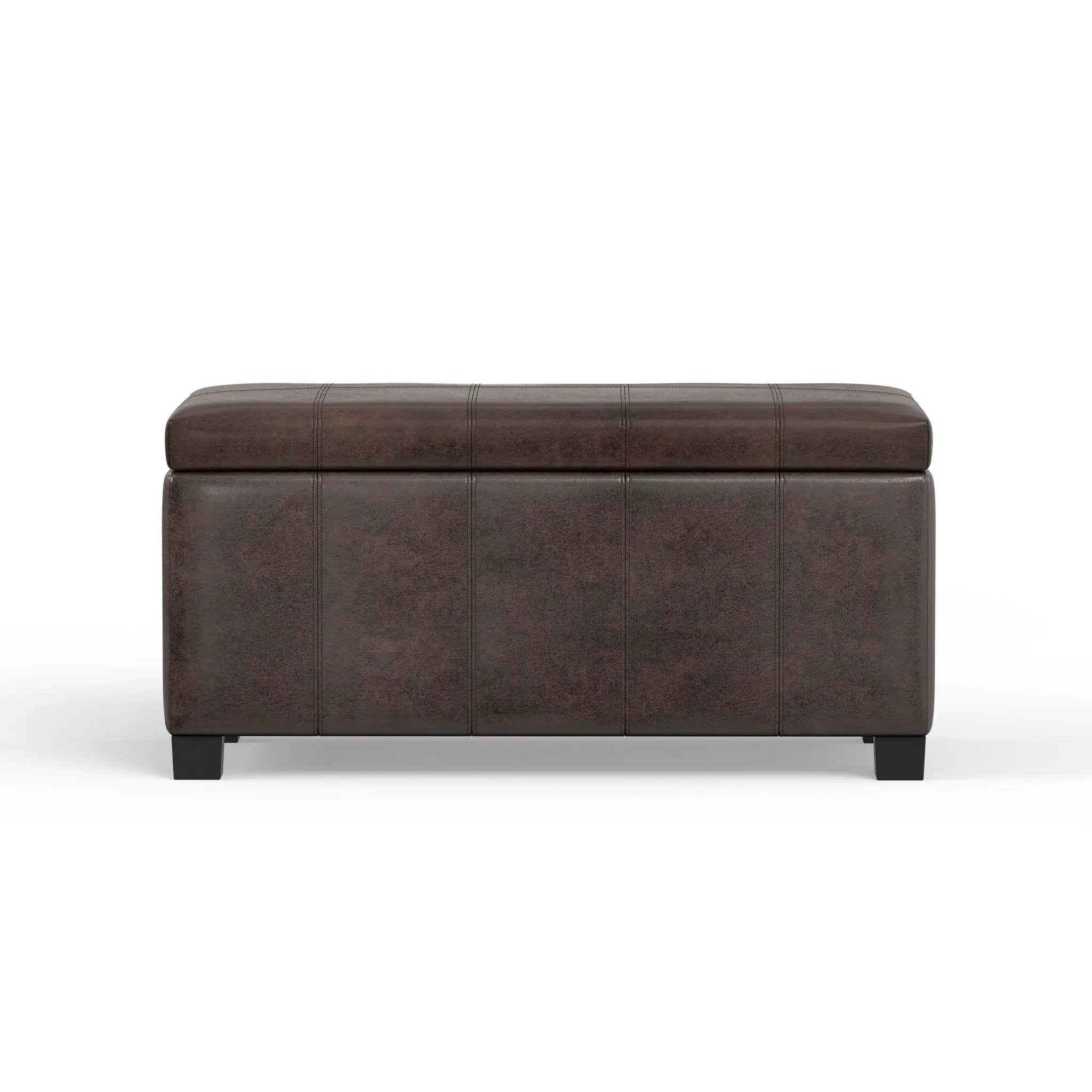 Dover - Storage Ottoman Bench - Distressed Brown by Unique Piece Furniture