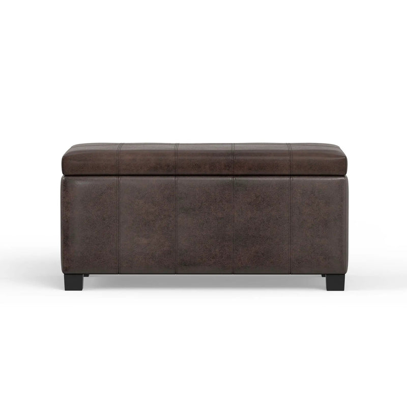 Dover - Storage Ottoman Bench - Distressed Brown by Unique Piece Furniture