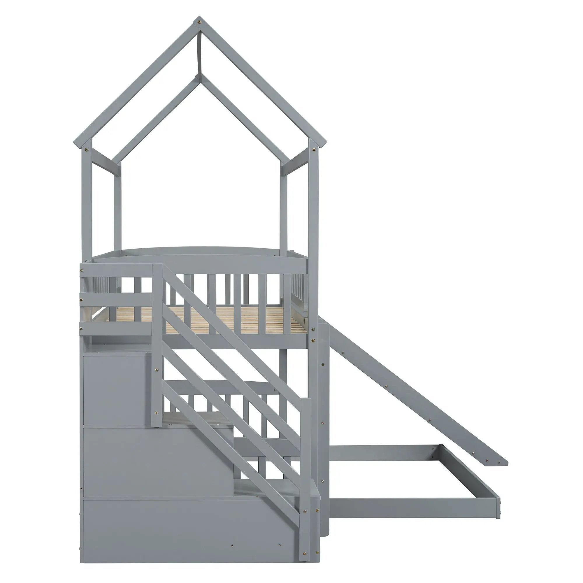 House Bunk Bed With Slide by HouseOfZazla