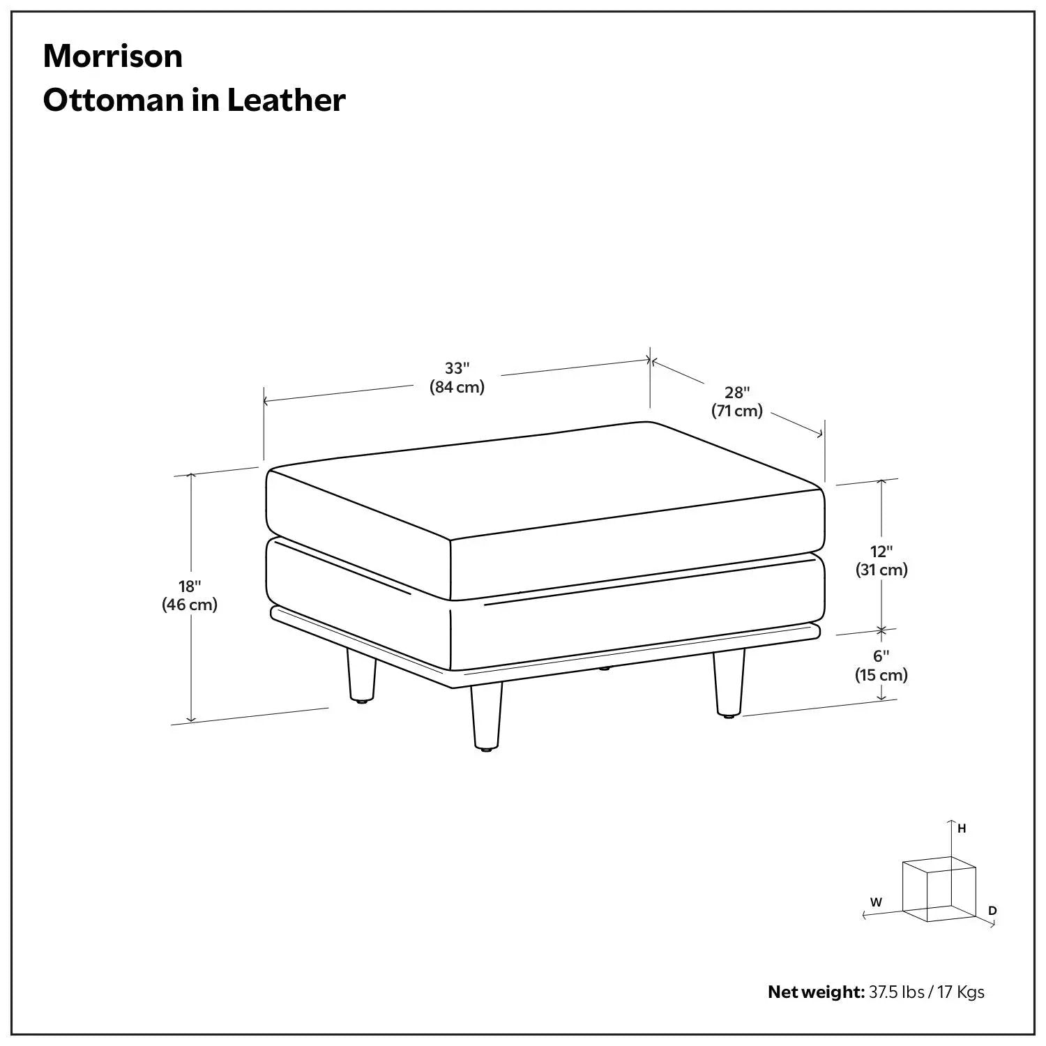 Morrison - Handcrafted Ottoman by HouseOfZazla