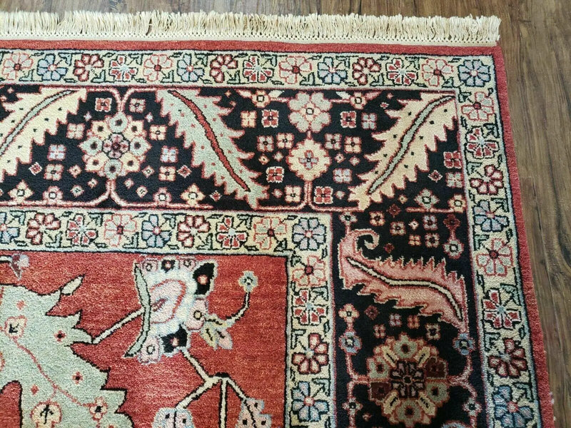 10' X 14' Vintage Hand Made Turkish Wool Rug Carpet Red Black Hand Knotted Nice by Jewel Rugs