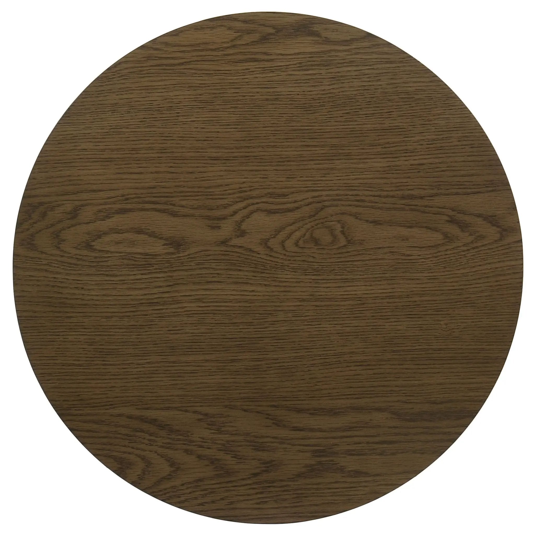 Kessler Round Sculptural Wood End Table Brown by Unique Piece Furniture